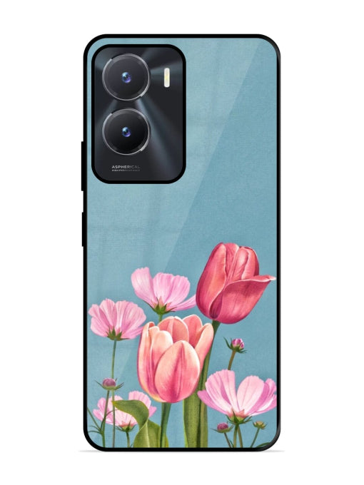 Watercolor Flowers Vivo T2X 5G Back cover