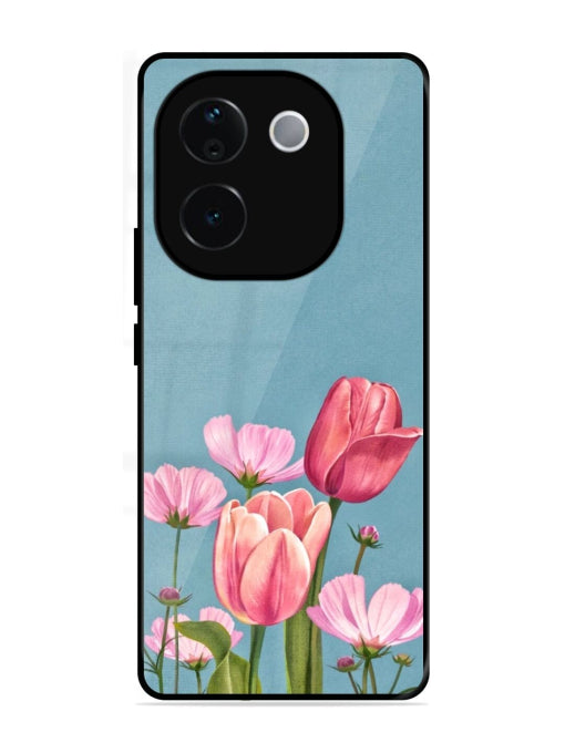 Watercolor Flowers Vivo T3 Pro 5G Back cover