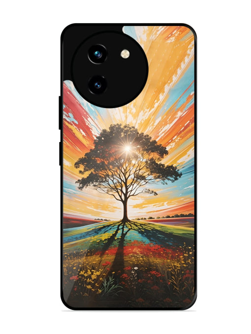 Abstract Tree Colorful Art Vivo T3x Back cover
