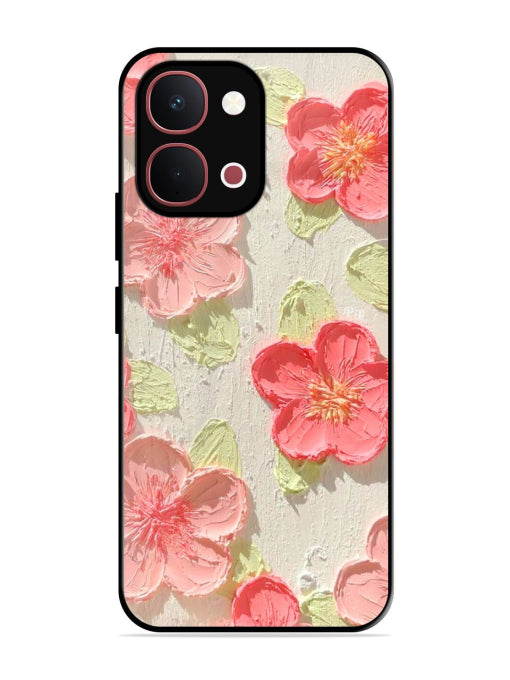 Textured Floral Relief Vivo T5x 5G Back Cover
