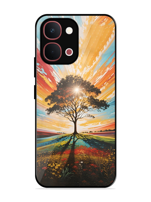 Abstract Tree Colorful Art Vivo T5x 5G Back Cover
