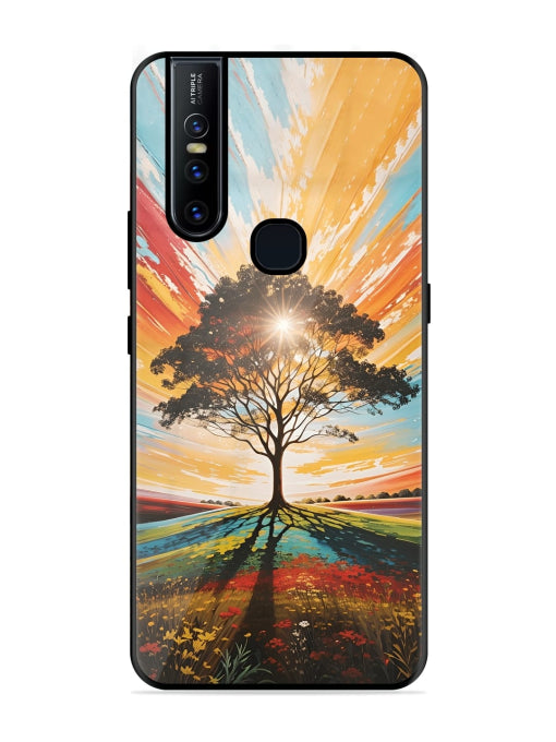 Abstract Tree Colorful Art Vivo V15 Back cover