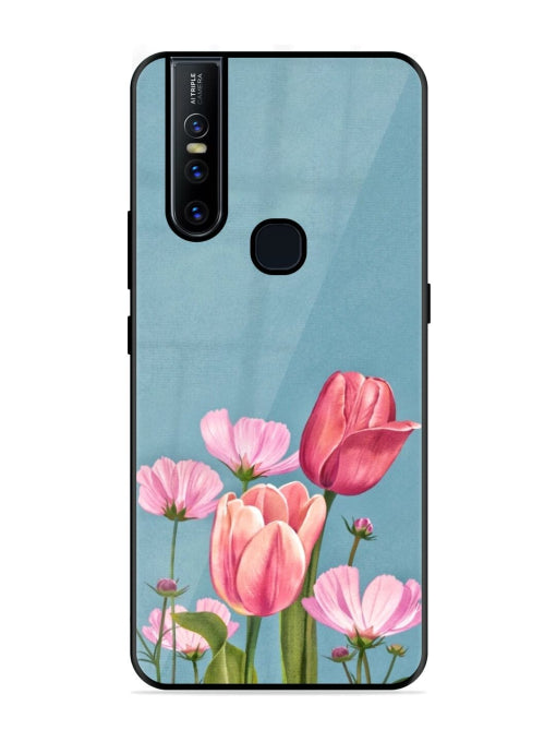 Watercolor Flowers Vivo V15 Back cover