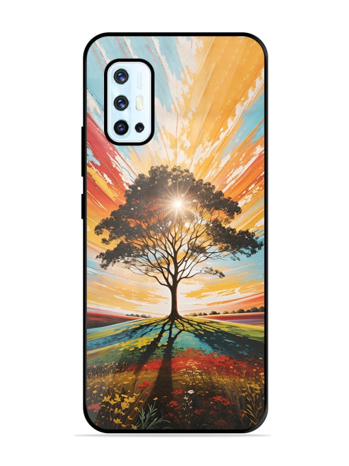 Abstract Tree Colorful Art Vivo V17  Back cover