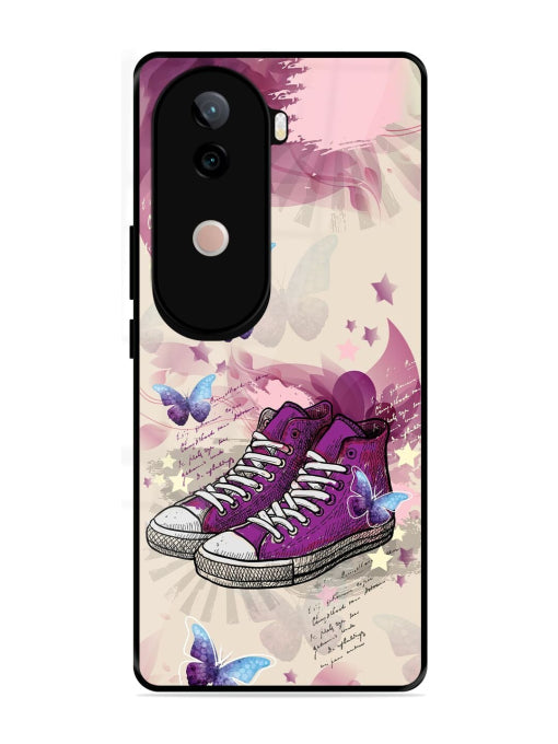Pair Of Purple High-Top Sneakers Vivo V40e 5G Back cover
