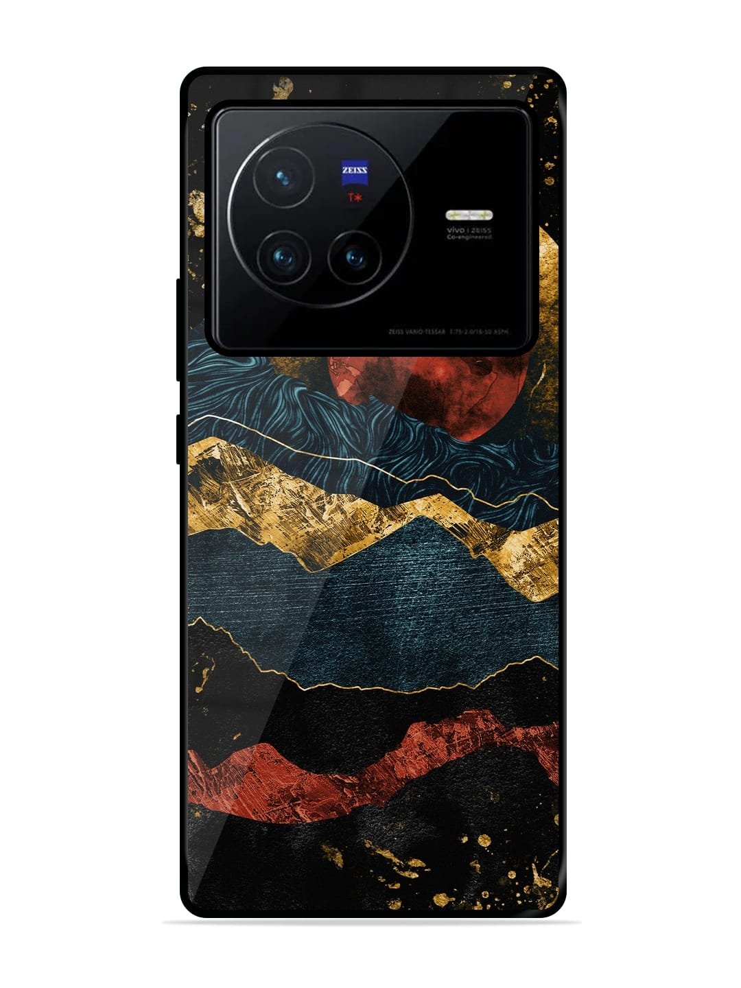 Gold Painting View Vivo X80 Back Cover