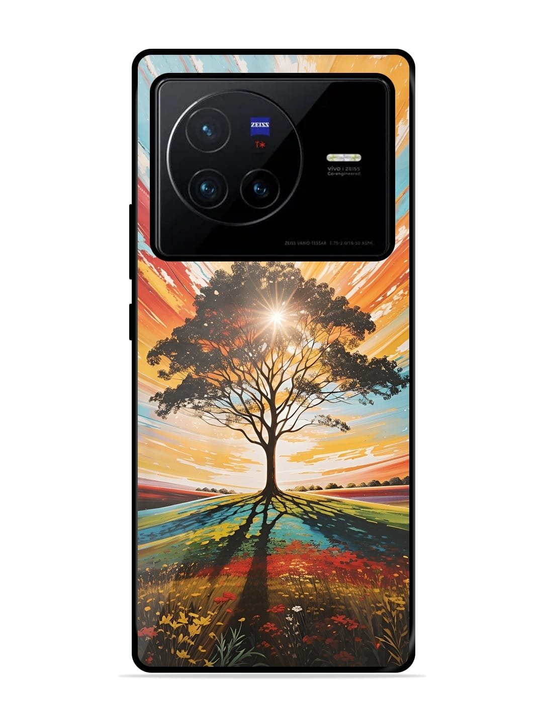 Abstract Tree Colorful Art Vivo X80 Back Cover