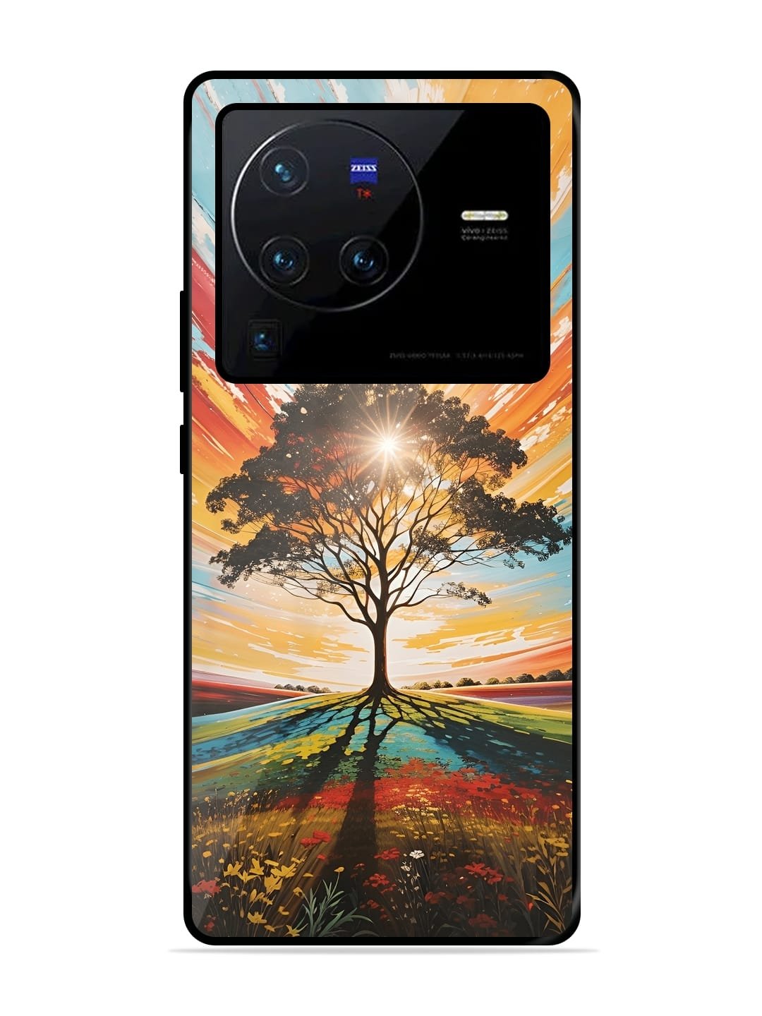 Abstract Tree Colorful Art Vivo X80 Pro Back Cover