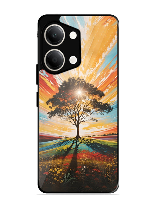 Abstract Tree Colorful Art Vivo Y11 5G Back Cover