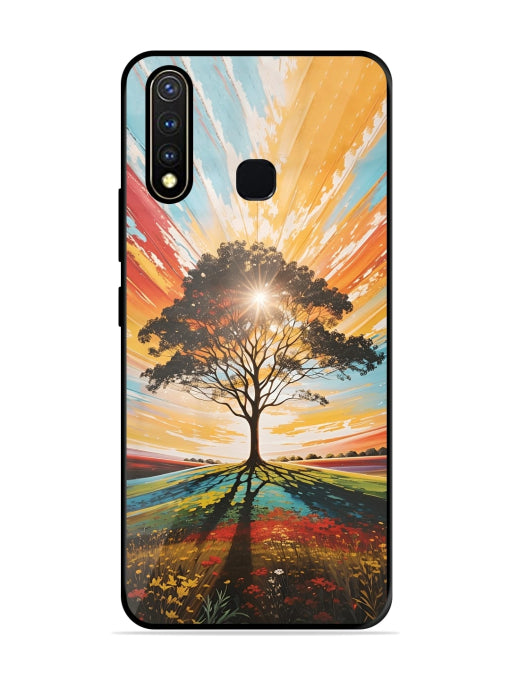 Abstract Tree Colorful Art Vivo Y19/U20 Back cover