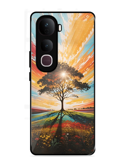 Abstract Tree Colorful Art Vivo Y400 Pro 5G Back cover