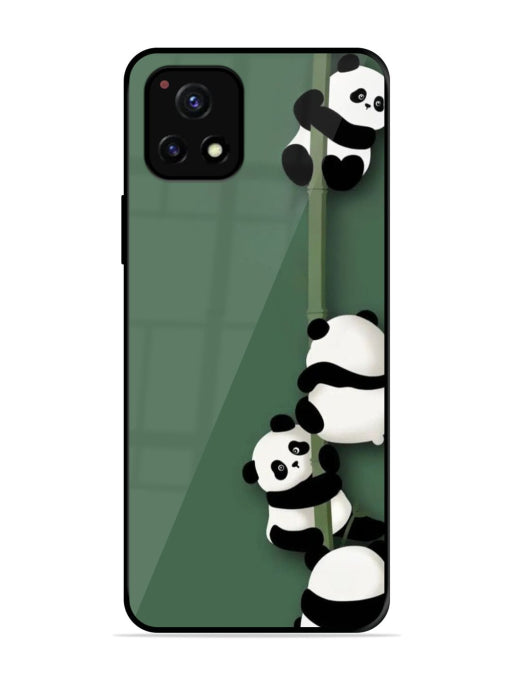 Cute Panda Column Vivo Y72 5G Back Cover