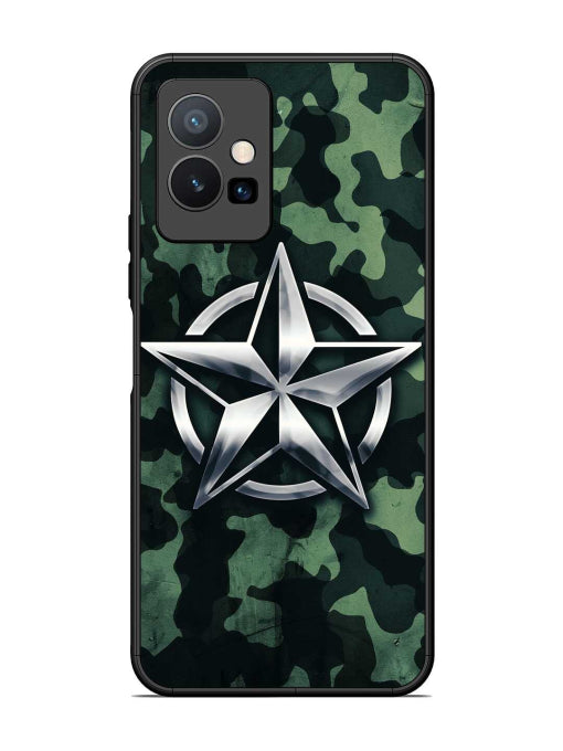 Indian Army Star Design Vivo Y72 5G Back Cover