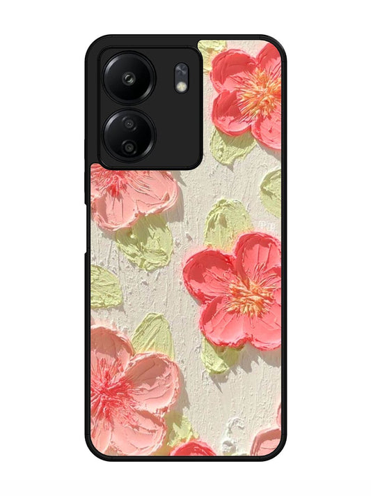 Textured Floral Redmi 13C Back cover