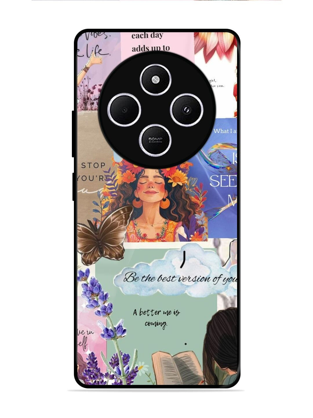 Centered Around Themes Of Positivity Xiaomi Redmi A4 (5G)Back cove