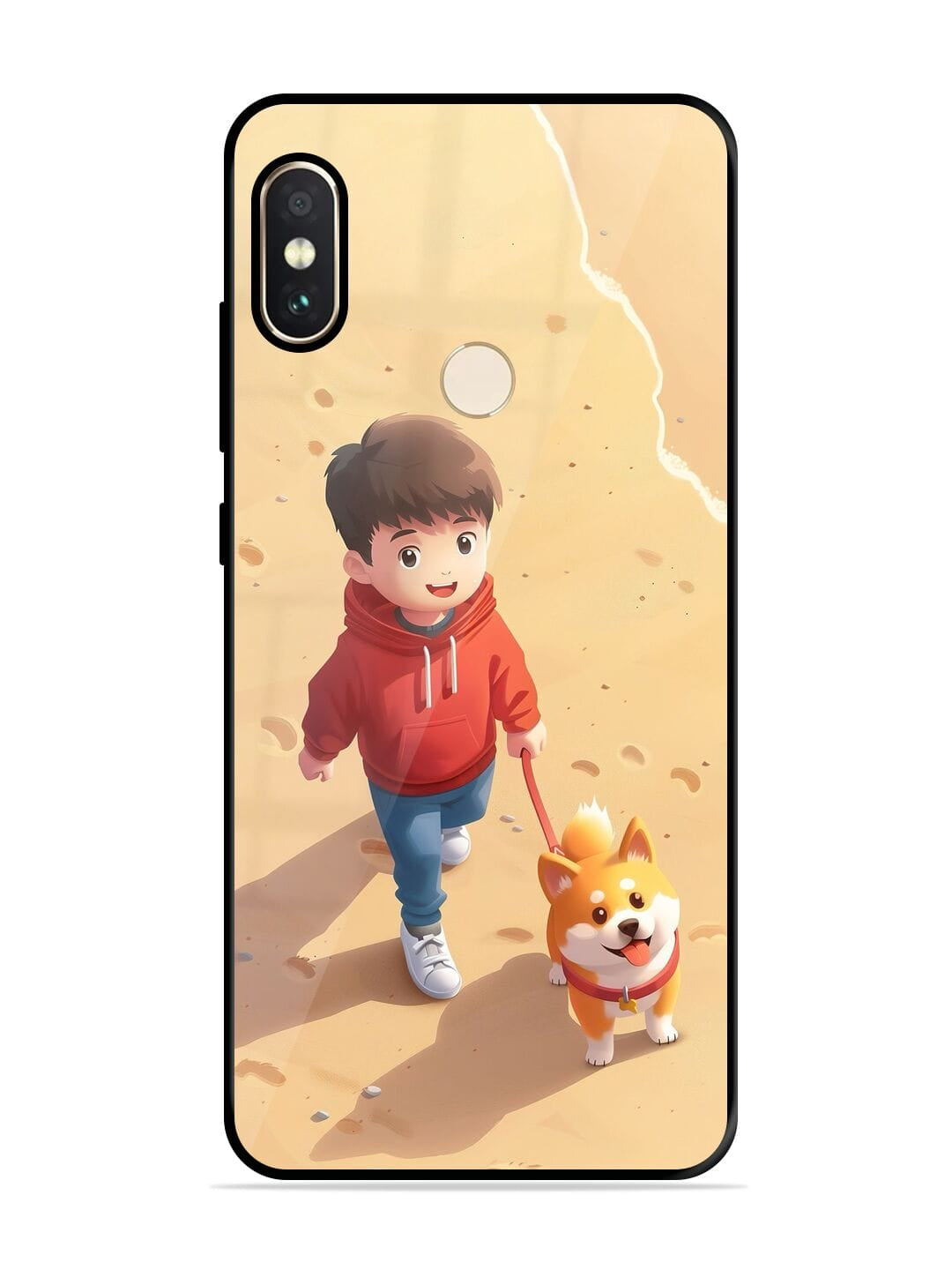 Boy & Cute Dog Redmi Note 5 Pro Back cover