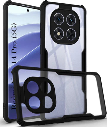 Redmi Note 14 Pro Back Cover (Silicone Border)