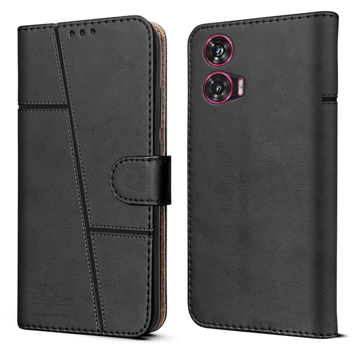 Leather Wallet Cover for Motorola Edge 50 Fusion