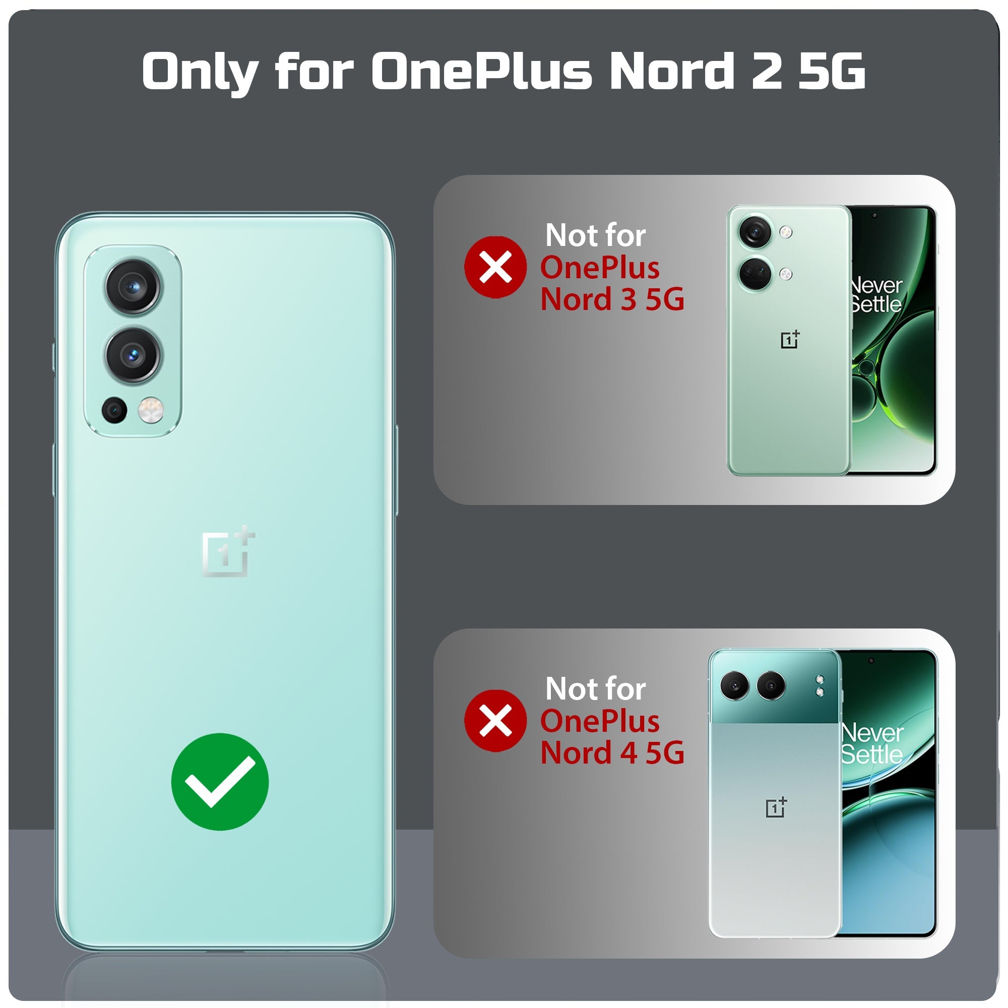 Crystal Clear Transparent Back Cover Case for Oneplus Nord 2 5G