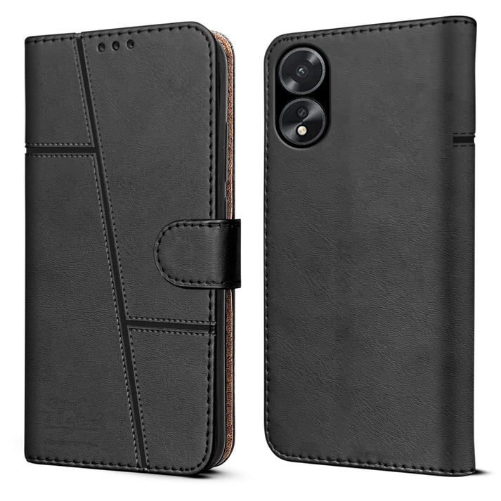 Leather Wallet Cover for Oppo A18/Oppo A38