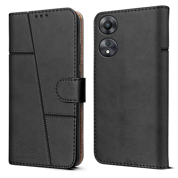 Leather Wallet Cover for Oppo A78 5G