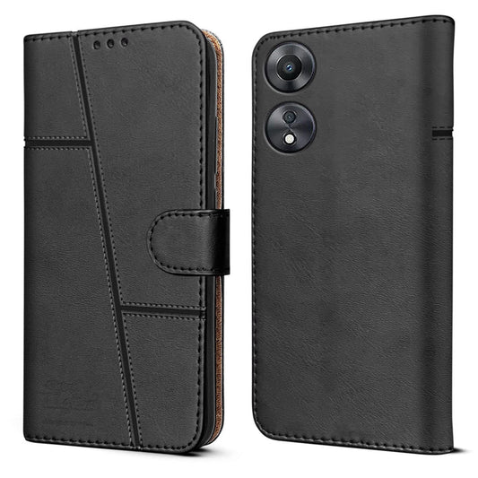 Leather Wallet Cover for Oppo A78 5G