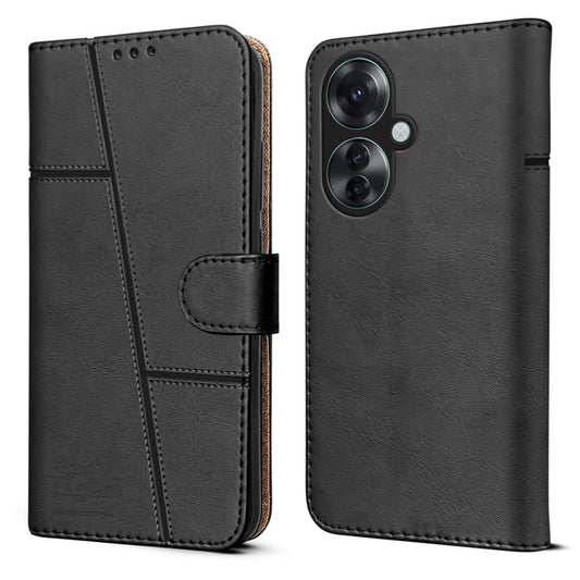 Leather Wallet Cover for Oppo F25 Pro 5G