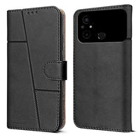 Leather Wallet Cover for POCO C55