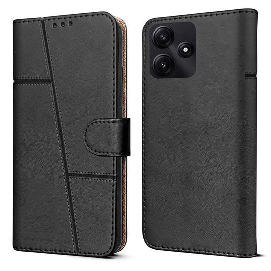 Leather Wallet Cover for POCO M6 Pro 5G
