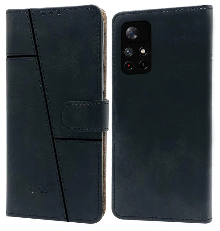 Leather Wallet Cover for Poco M4 Pro 4G