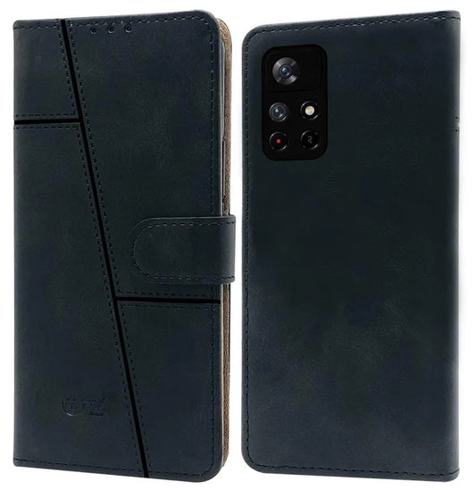Leather Wallet Cover for Poco M4 Pro 4G