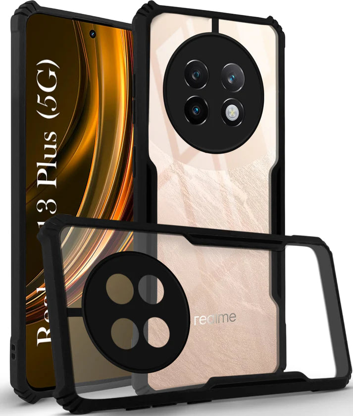 Realme 13 Plus 5G Back Cover (Black Bumper)