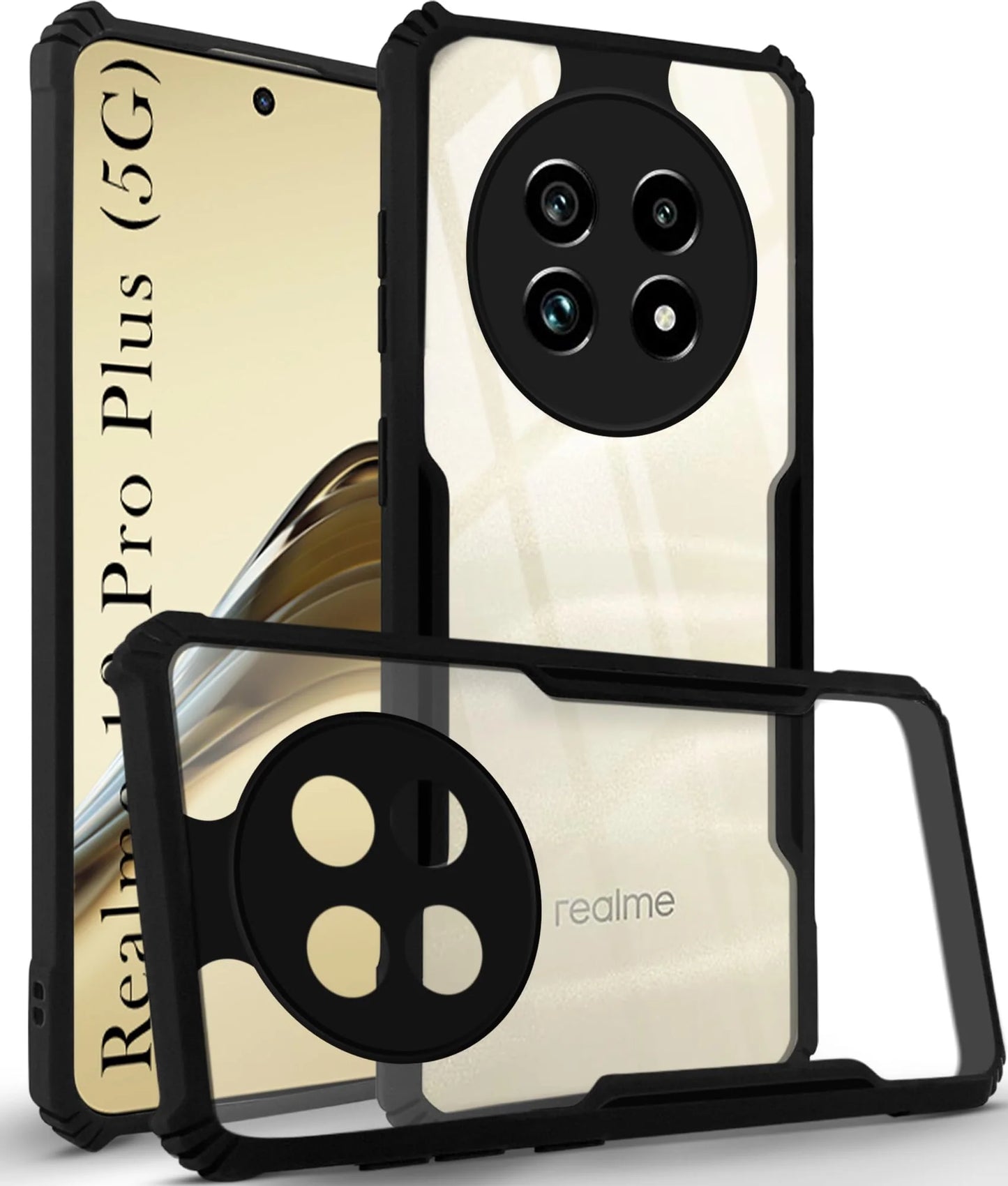 Realme 13 Pro 5G/ 13 Pro+ 5G Back Cover (Black Bumper)