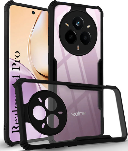 Realme 14 Pro Back Cover (Silicone Border)