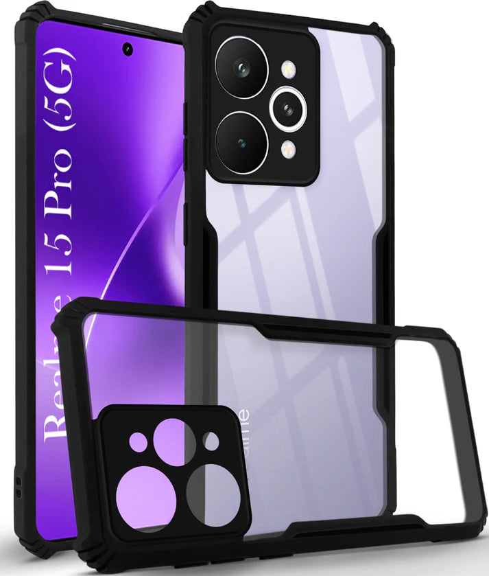 Realme 15 Pro Back Cover (Black Bumper)