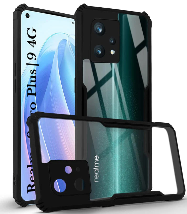 Realme 9 4G Back Cover (Black Bumper)