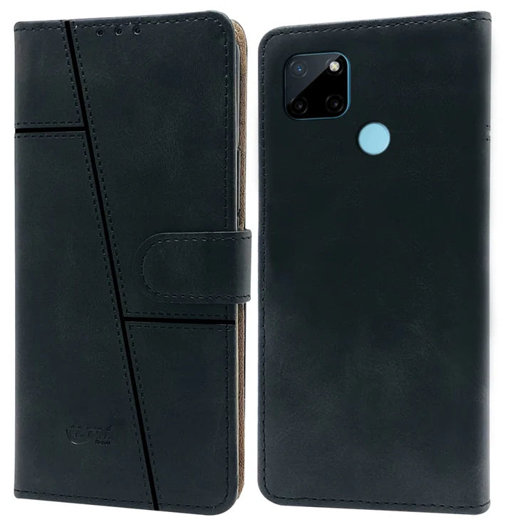 Realme C21Y/C25Y Flip Case Cover ( Black )