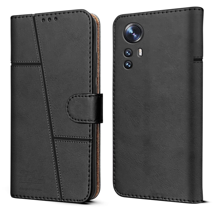 Redmi 12 (4G) Flip Case Cover ( Black )