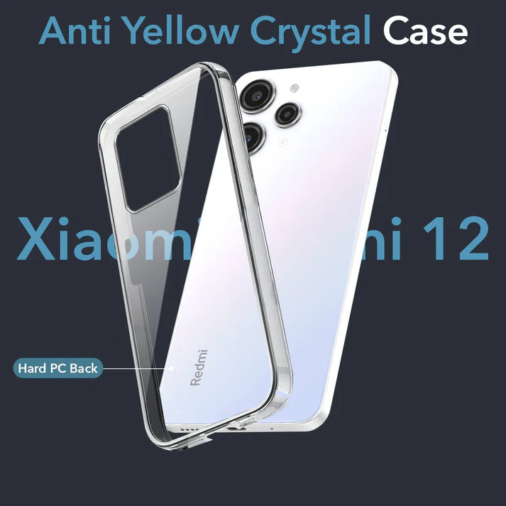 Redmi 12 (4G) (Lifetime Anti-Yellow Clear Back Cover)