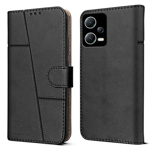 Redmi Note 12 (5G) Flip Case Cover ( Black )