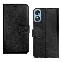 Leather Wallet Cover for Oppo A17K