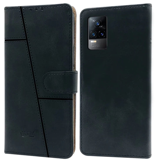Vivo Y73/V21E 4G Flip Case Cover ( Black )