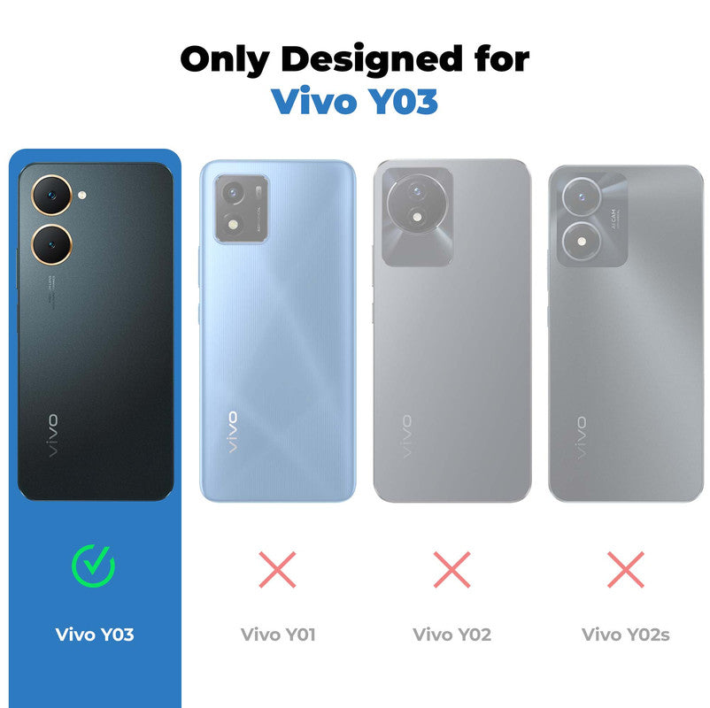 Crystal Clear Hard Back Anti-Yellowing Phone Case For Vivo Y03