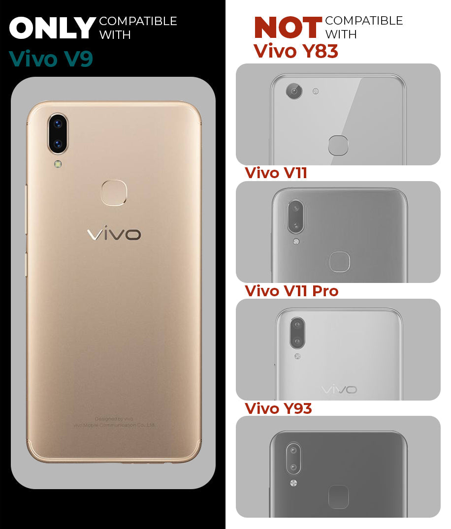 Crystal Clear Hard Back Anti-Yellowing Phone Case For Vivo V9