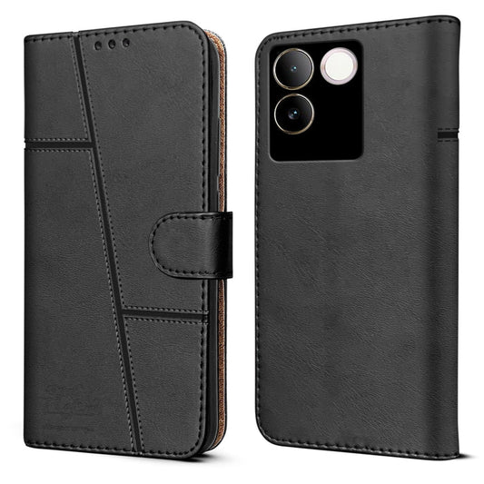 Vivo T2 Pro Flip Case Cover ( Black )
