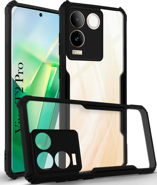 Vivo T2 Pro Back Cover (Black Bumper)