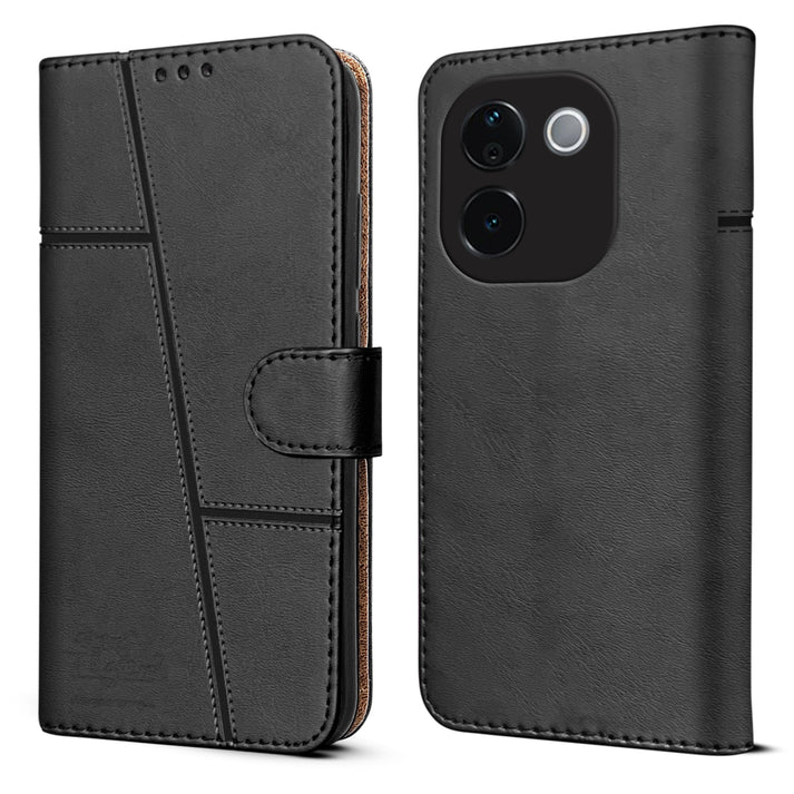 Leather Wallet Cover for Vivo T3 Ultra 5G