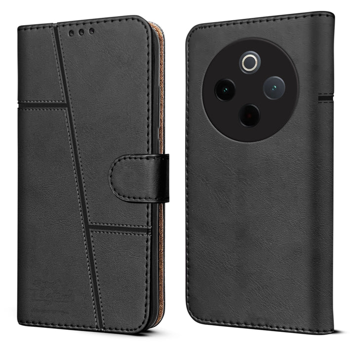 Leather Wallet Cover for Vivo T4 5G