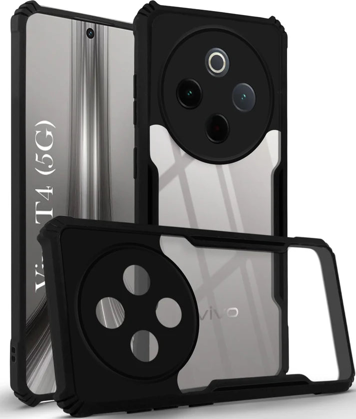 Vivo T4 5G Back Cover (Black Bumper)