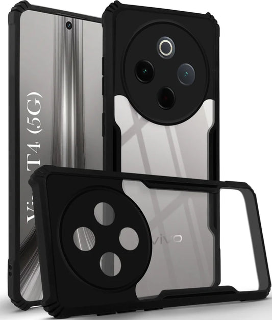 Vivo T4 5G Back Cover (Black Bumper)